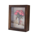6*8 inches walnut wood shadow box frame 3D deep DIY box photo frame display case